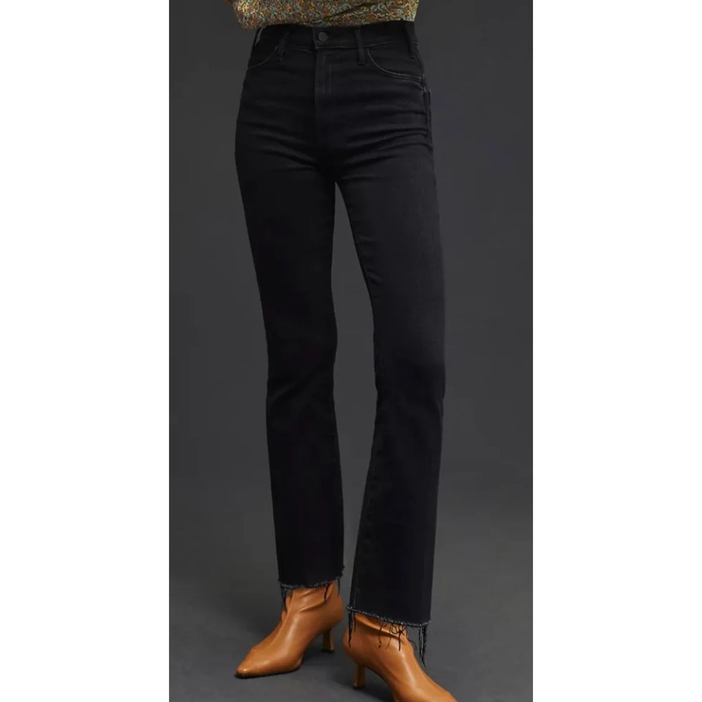 MOTHER The Hustler Ankle Fray Jeans Encounters At Night Dark Blue Size 30